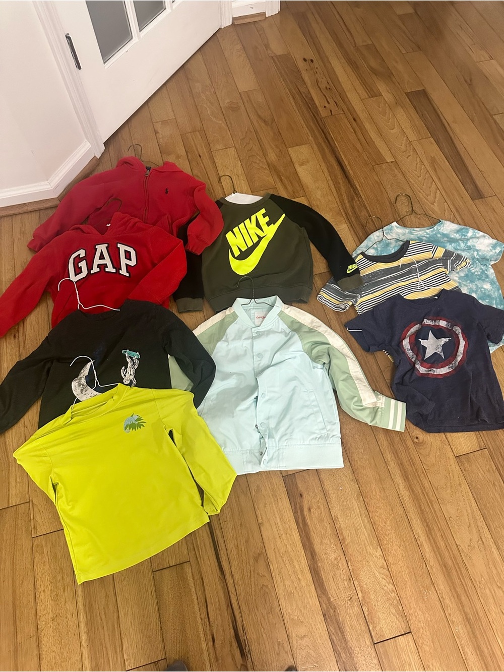 Nike Gap polo Ralph Lauren red Black & Neon Yellow Kids Hoodie Sweatshirt 4 4/5